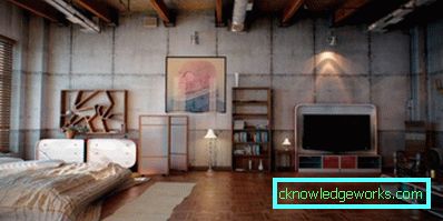 451-sovrum i loftstil - 50 bilder