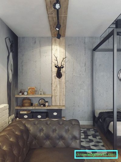 451-sovrum i loftstil - 50 bilder