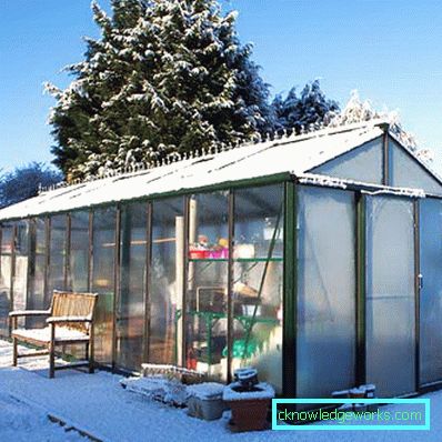 Vinter växthus: funktioner av enheten och tillverkning Vinter växthus: funktioner av enheten och tillverkning